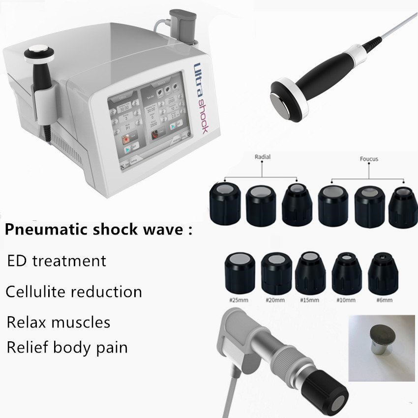 Maszyna do fizjoterapii ultradźwiękowej 6Bar Shockwave do leczenia ED